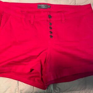 Torrid Stretch Mid-Rise Button Fly Shorts